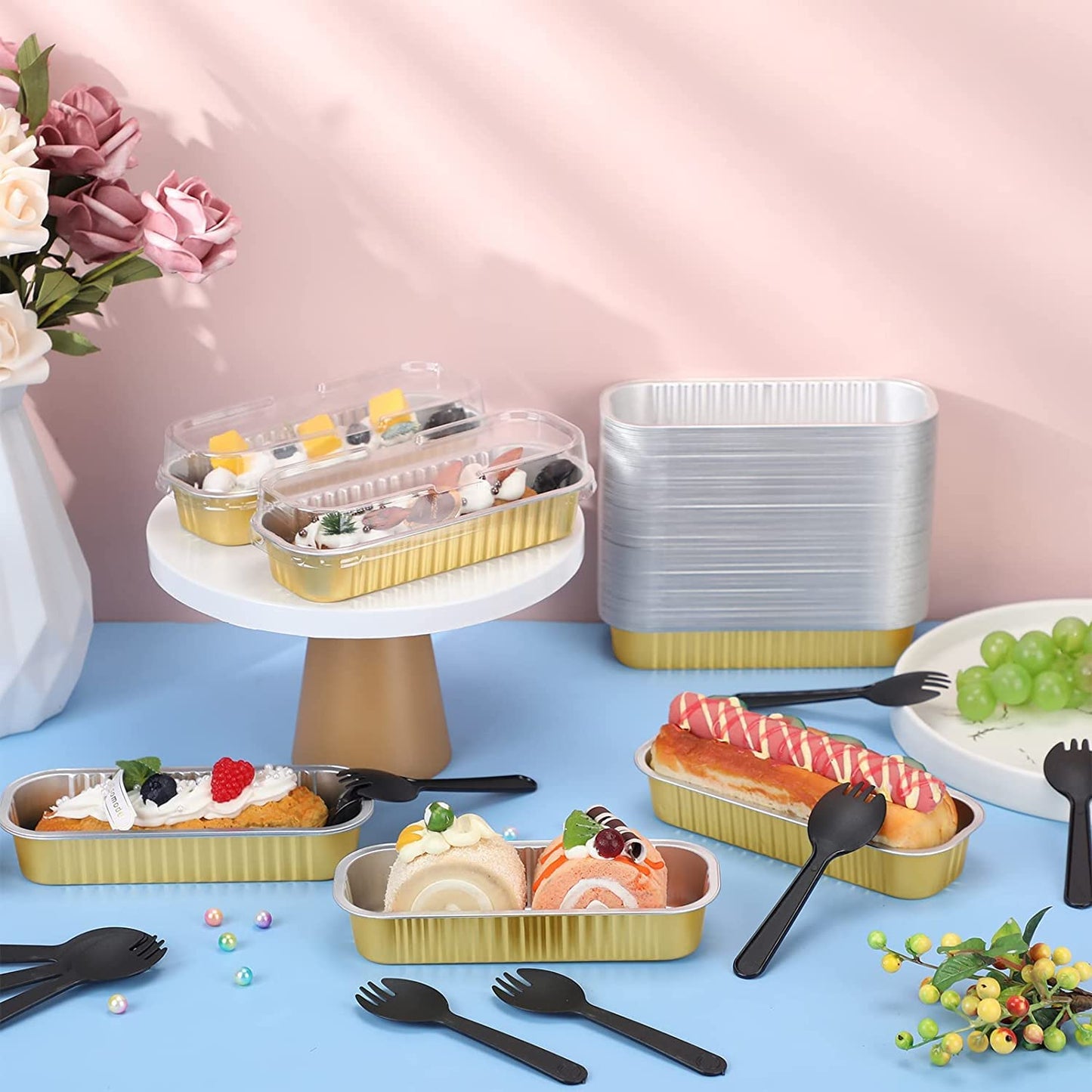 Disposable Baking Tins Foil Pans With Lids