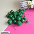 Dark Green Faux Ball