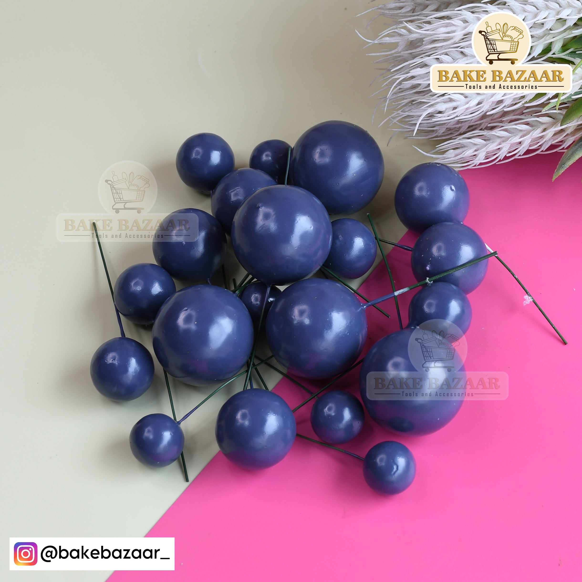 Dark Navy Blue Shining Faux Ball