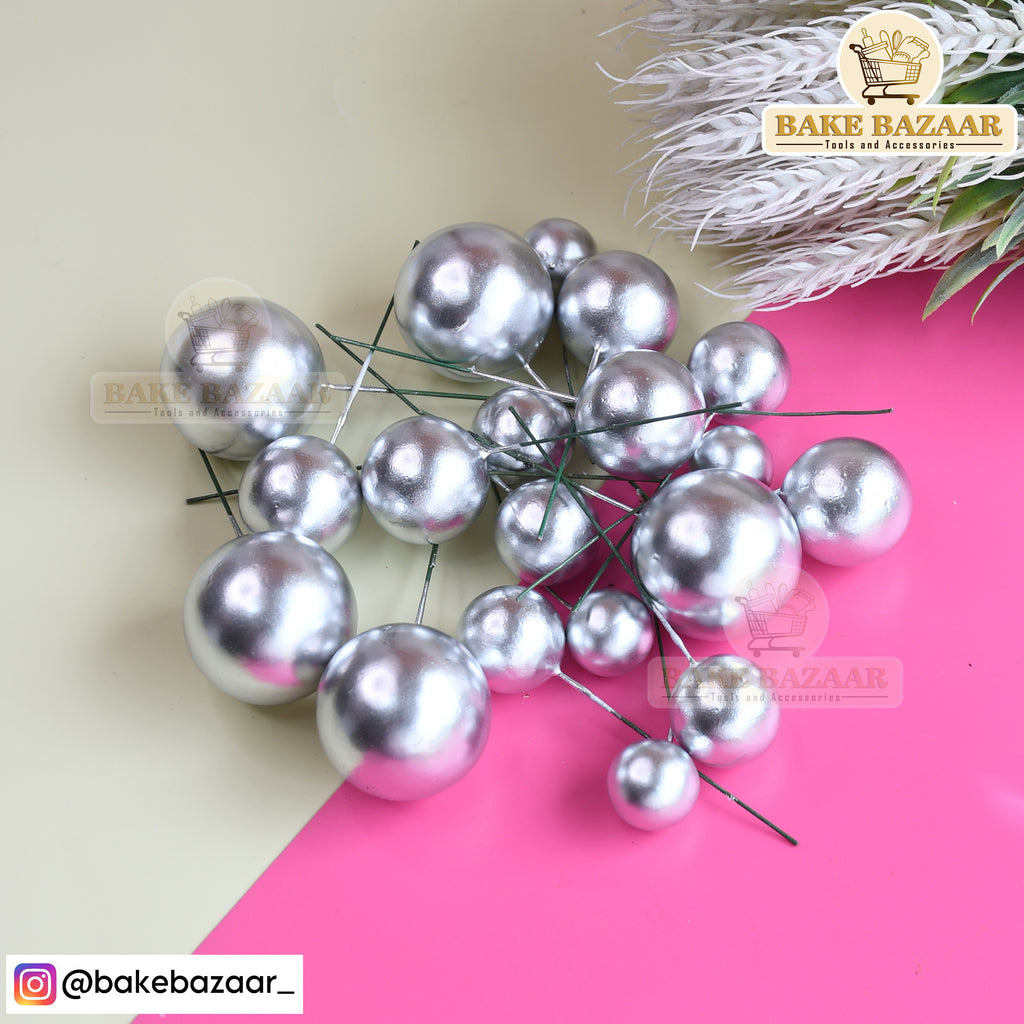Silver Shining Faux Ball
