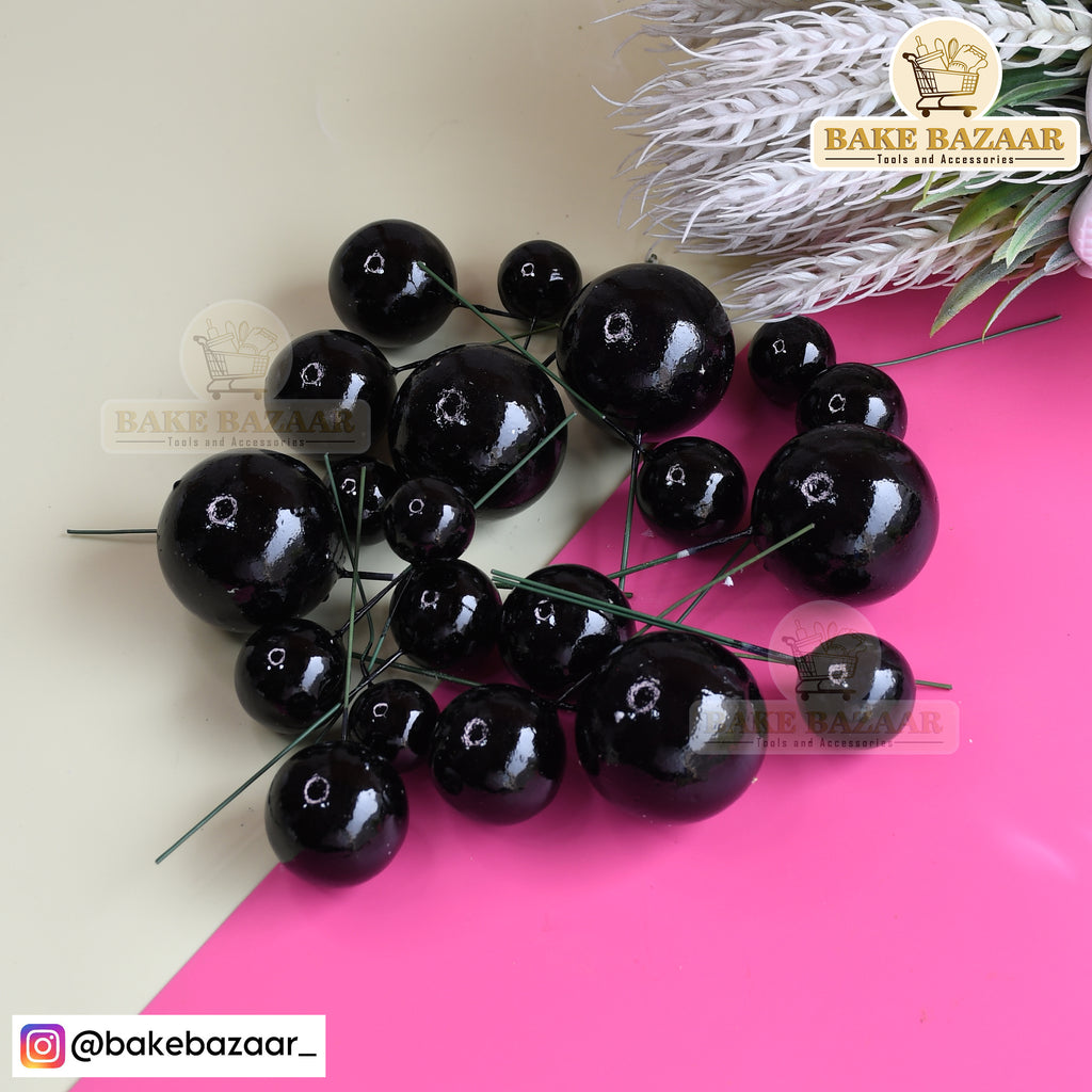 Black Shining Faux Ball