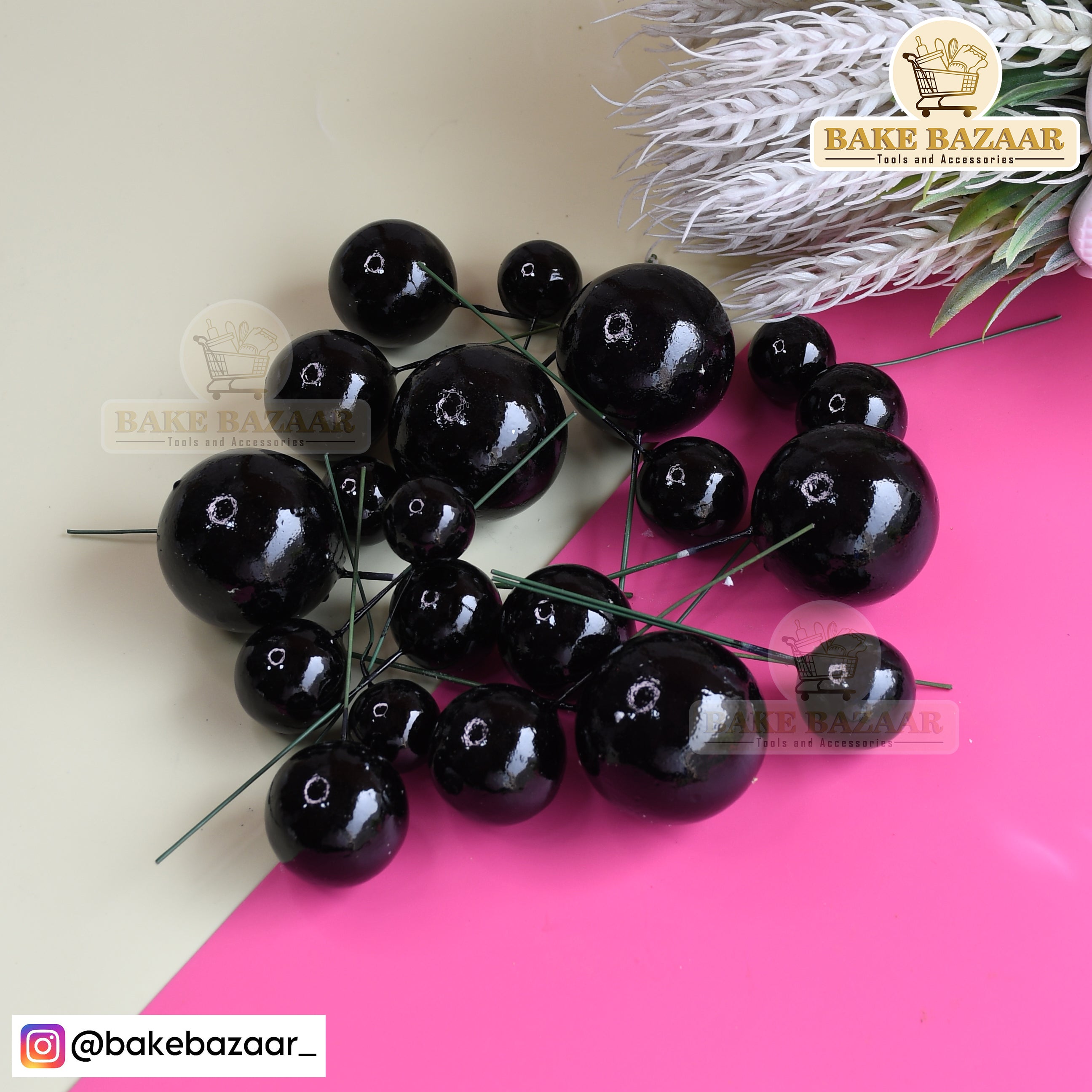 Black Shining Faux Ball