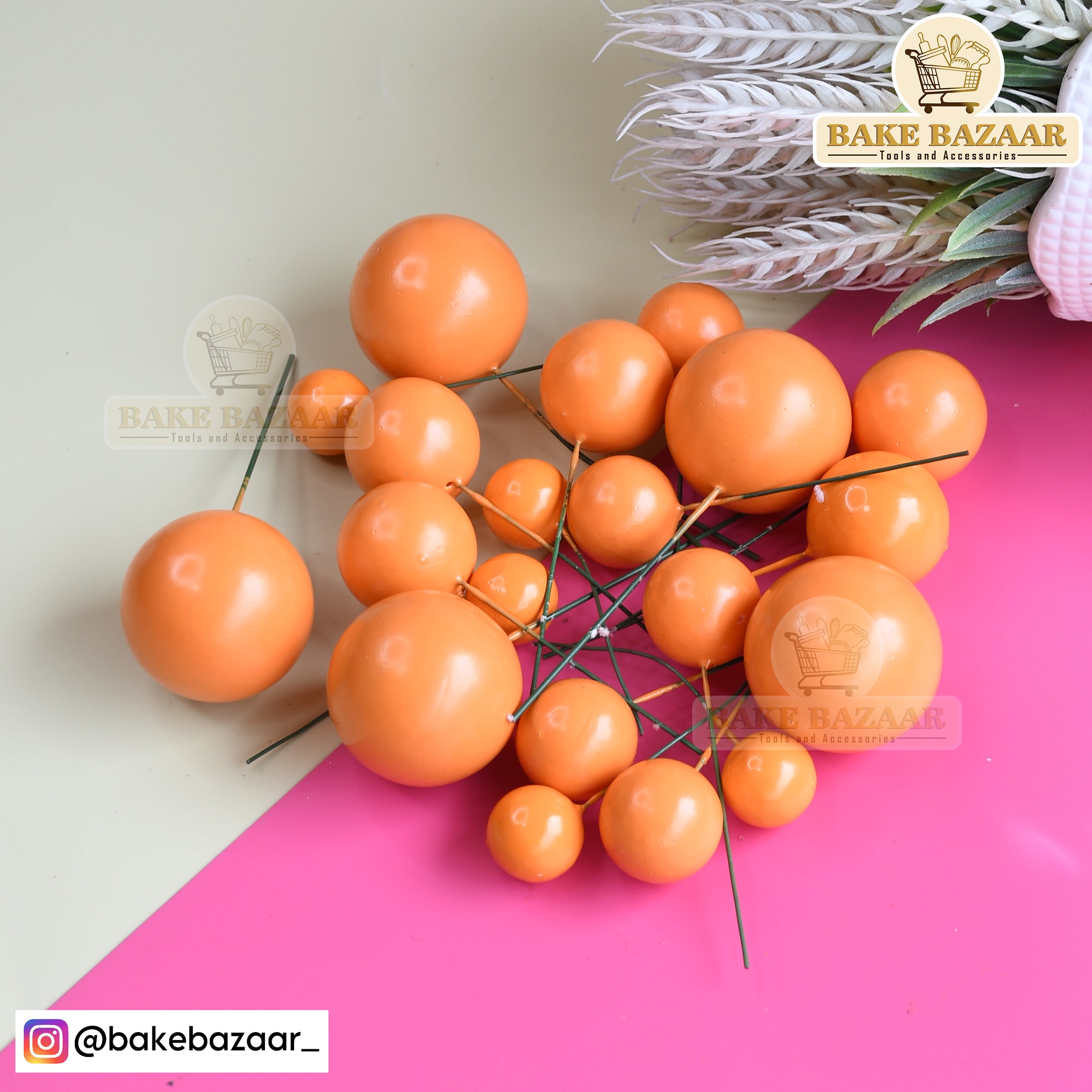 Orange Shining Faux Ball