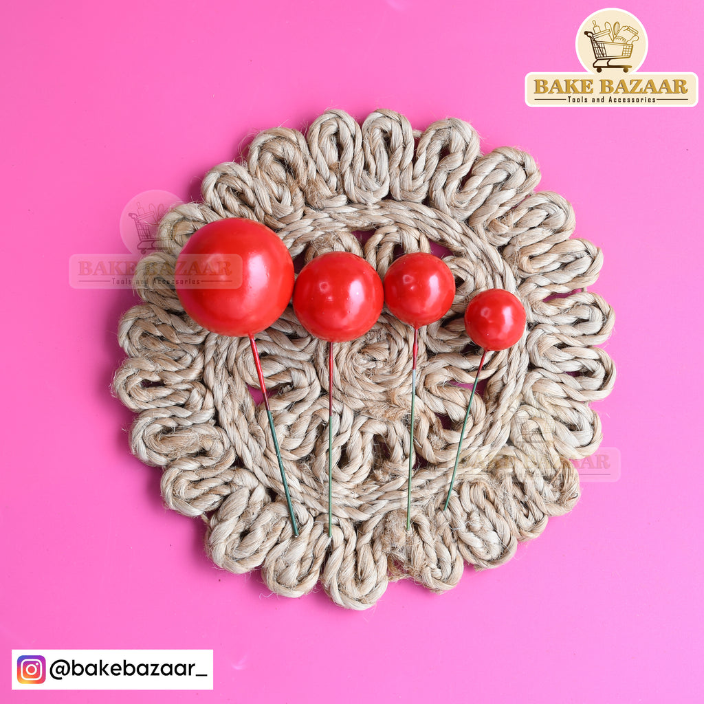 Red Shining Faux Ball