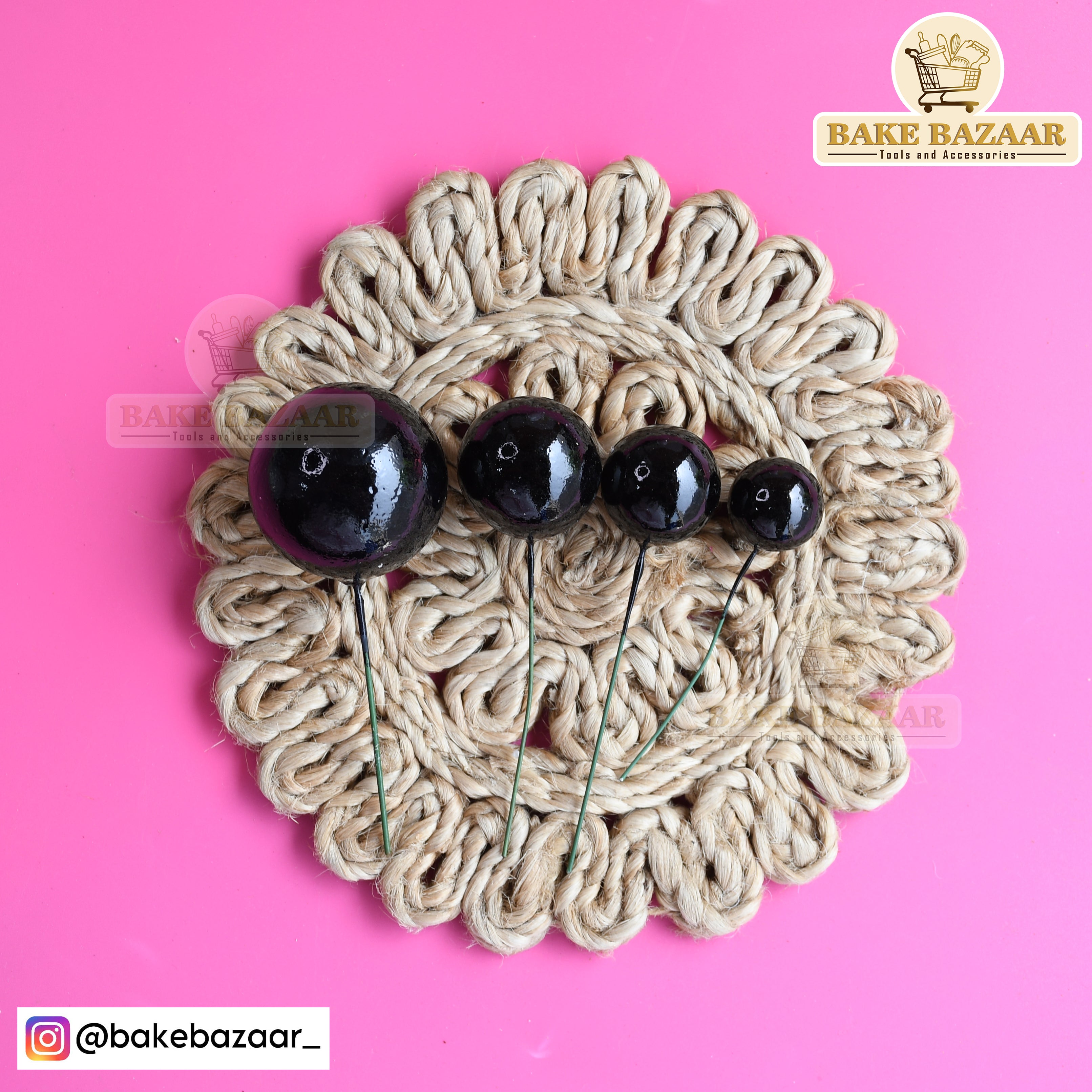 Black Shining Faux Ball