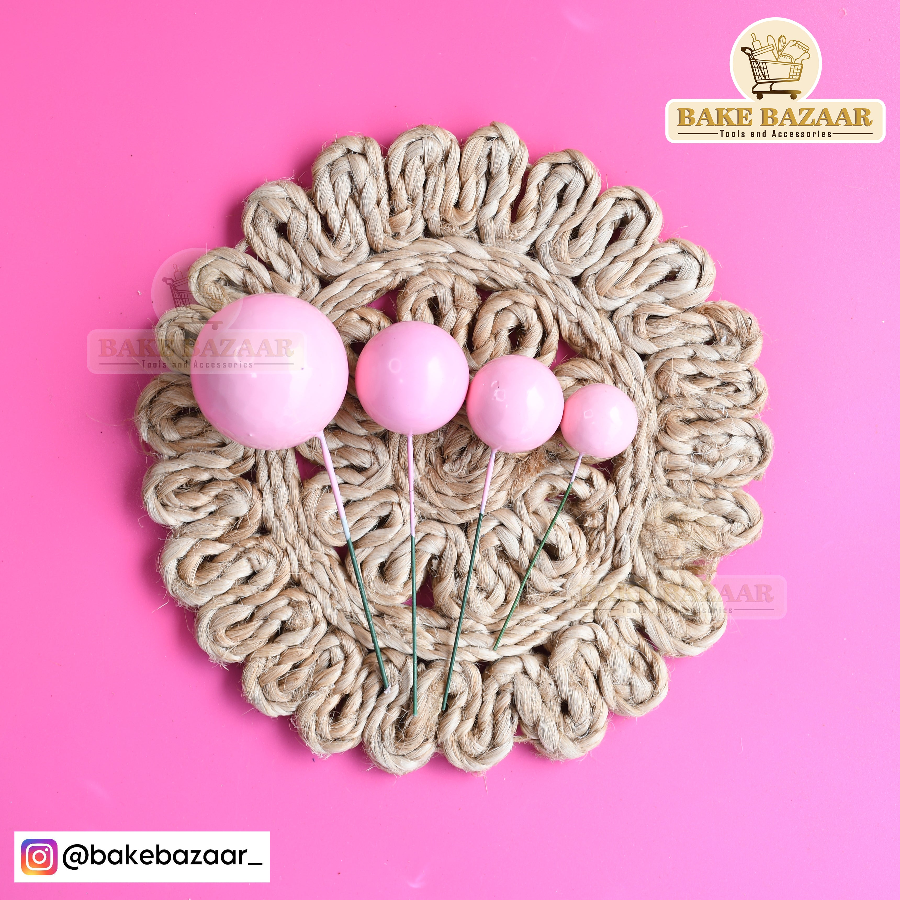 Baby Pink Shining Faux Ball