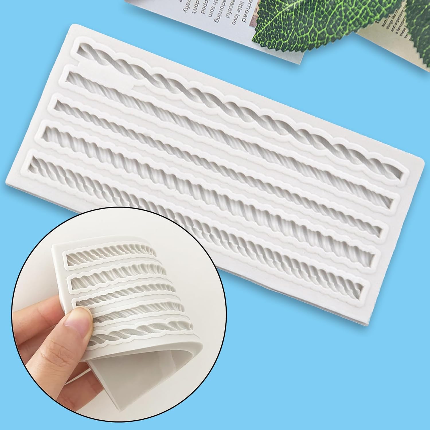 Silicone Rope Mold, 3D Pearl Fondant Molds