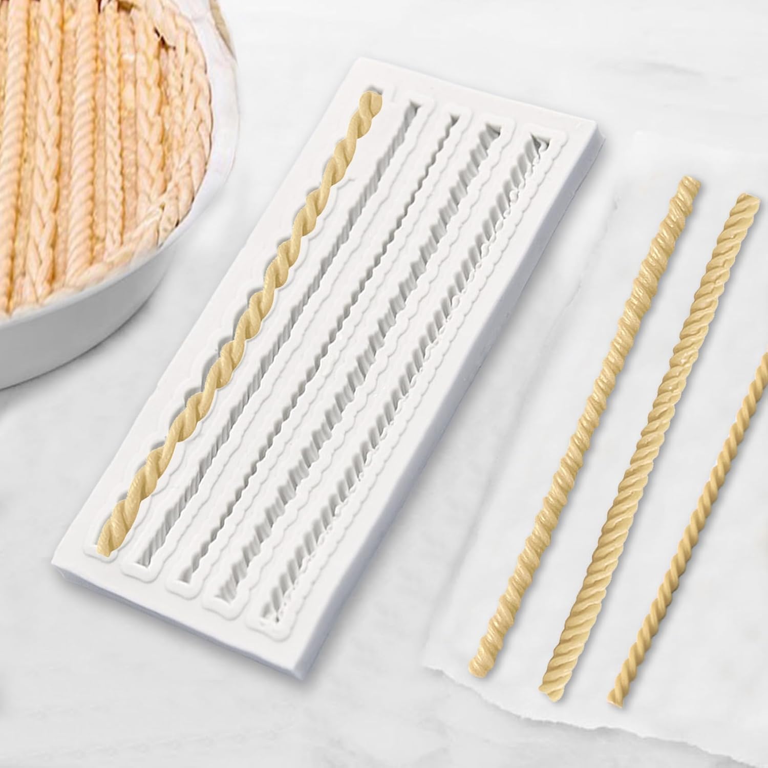 Silicone Rope Mold, 3D Pearl Fondant Molds