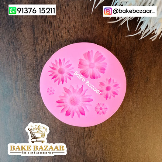 6 in 1 Daisy Silicone Fondant Mold