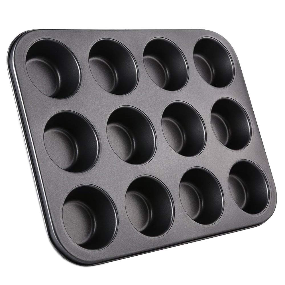 Nonstick 12 Cavity Muffin Brownie Cake Pan \ Cupcake Baking Pan