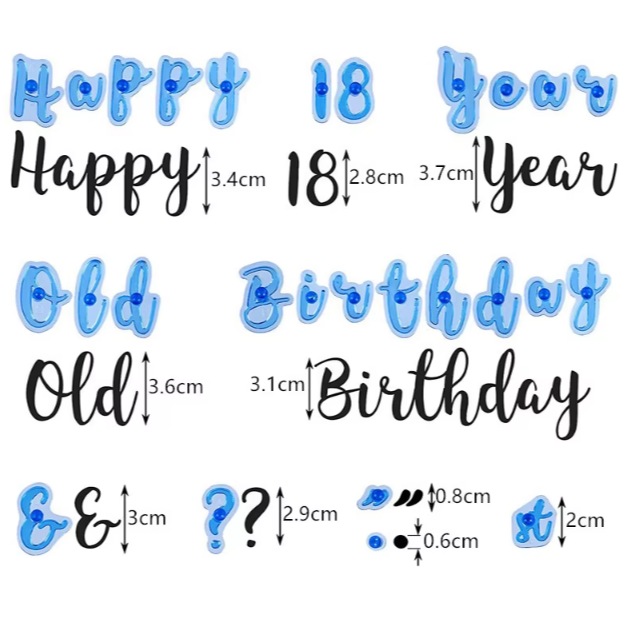 Uppercase Alphabet Cake Stamp Set 26pcs