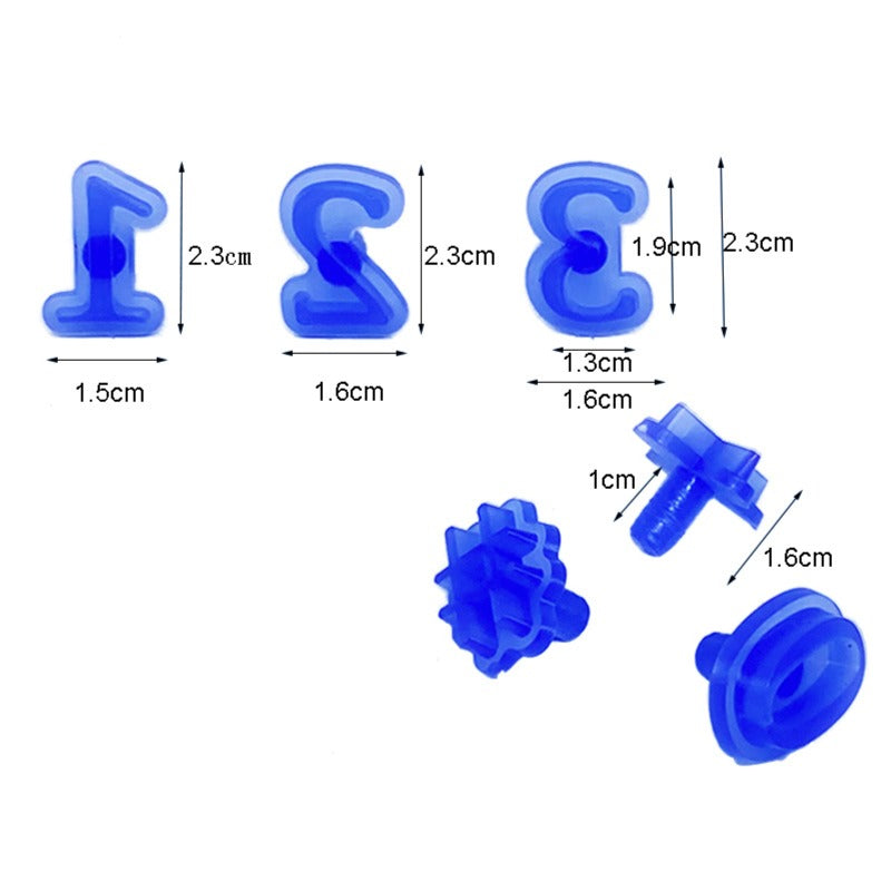 Numeral & Special cookie Cake Stamp Set