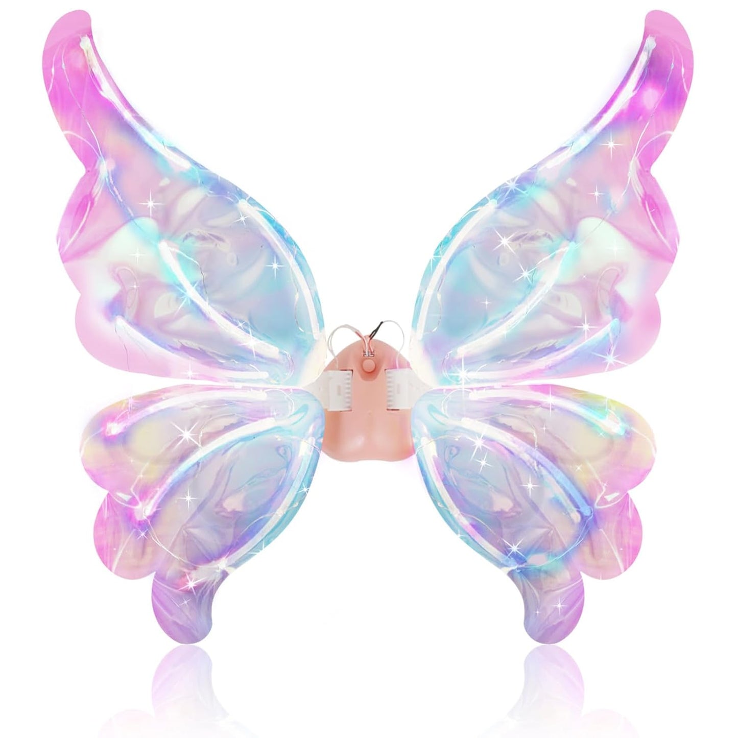 Light Up Fairy Wings for Girls, Electric Moving Butterfly Wings